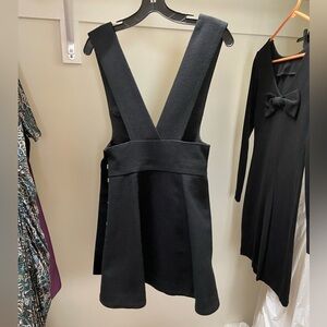 N/Nicholas $395 Black Wool Pinafore Dress